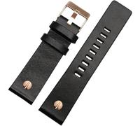 SDGBCXD bracelet de montre, Bracelet de montre en cuir 22, 24, 26, 28, 30 mm avec rivets, accessoires for montres for hommes(Black Rose Buckle,28mm)