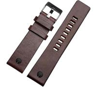 SDGBCXD bracelet de montre, Bracelet de montre en cuir 22, 24, 26, 28, 30 mm avec rivets, accessoires for montres for hommes(Dark Brown Black,22mm)