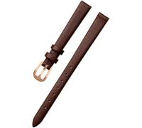 SDGBCXD bracelet de montre, Bracelet de montre en cuir de petite taille (6 mm - 18 mm) - Accessoire de montre for femme(Brown Rose Gold,17mm)