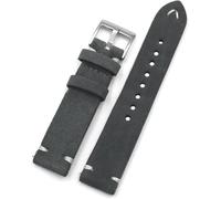 SDGBCXD bracelet de montre, Bracelet de montre en cuir suédé 18 mm, 20 mm, 22 mm, 24 mm, fait main, for accessoires de remplacement de montre(Dark Gray,24mm)