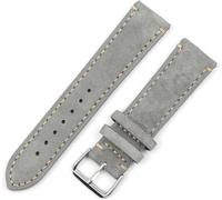 SDGBCXD bracelet de montre, Bracelet de montre en cuir suédé 18 mm, 20 mm, 22 mm, 24 mm, fait main, for accessoires de remplacement de montre(Gray With Wire,22mm)
