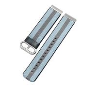 SDGBCXD bracelet de montre, Bracelet de montre en nylon soyeux haute densité 20 mm-22 mm, imprimé rayures couleur bonbon, à dégagement rapide(Ligth Blue)