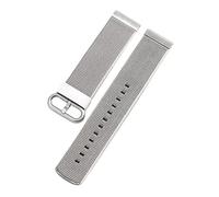 SDGBCXD bracelet de montre, Bracelet de montre en nylon soyeux haute densité 20 mm-22 mm, imprimé rayures couleur bonbon, à dégagement rapide(Gris)