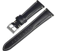 SDGBCXD bracelet de montre, Bracelet de montre vintage en cuir 20 mm, 22 mm, 24 mm, à dégagement rapide, for remplacement de montre(Black,24mm)