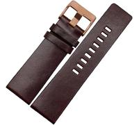 SDGBCXD bracelet de montre, Bracelet de montre vintage en cuir for homme, 22 mm - 32 mm, grande taille, avec outils d'installation(Dark Brown Rose,24mm)
