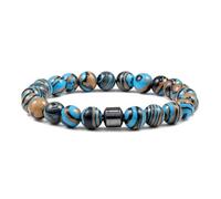 SDGBCXD Bracelets anti-anxiété, Réduit les envies d'alcool, soulage l'anxiété et le stress du sevrage, soutien naturel for arrêter de boire(Blue black)