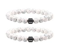 SDGBCXD Bracelets anti-anxiété, Réduit les envies d'alcool, soulage l'anxiété et le stress du sevrage, soutien naturel for arrêter de boire(2 White)
