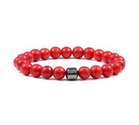 SDGBCXD Bracelets anti-anxiété, Réduit les envies d'alcool, soulage l'anxiété et le stress du sevrage, soutien naturel for arrêter de boire(Red)