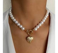 SDGBCXD, Colliers de perles tendance for femmes, pendentif en forme de cœur, style créatif et populaire,Colliers(Vkb1001)