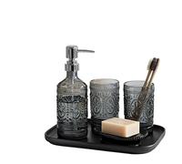 SDGBCXD Ensembles de Toilette, Kit de Lavage Verre Style Nordique, Ensemble gobelets Bain Bouche for Couple, Bouteille Savon for Les Mains d'hôtel, Cadeau Mariage, d'accessoires Salle for la Maison