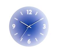SDGBCXD Horloge Murale, Il n'y a Pas de tic-tac, Horloge décorative Moderne à dégradé Mode silencieuse et Ronde, 35 Cm, Alimentation par Batterie(Lin20198 Blue Glass Clock)