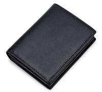 SDGBCXD Portefeuille, Album Photo Vertical en Cuir avec Blocage, emplacements Multi-Cartes Courts et Portefeuille épais(Black,Without Box)