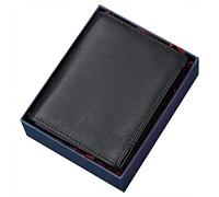 SDGBCXD Portefeuille, Album Photo Vertical en Cuir avec Blocage, emplacements Multi-Cartes Courts et Portefeuille épais(Black,with Box)
