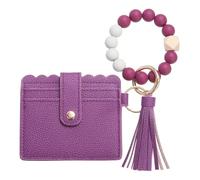 SDGBCXD Portefeuille de Perles, Portefeuille Fin en Cuir PU for Femme, Compact et léger, idéal au Quotidien, Rouge(Dark Purple)