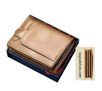 SDGBCXD Portefeuille, Porte-Monnaie Multifonctionnel avec Blocage, Porte-Cartes Photo et boîte Cadeau(Unique Colour)