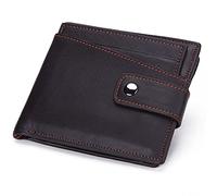 SDGBCXD Portefeuille, Portefeuille bloquant en Cuir à Deux Volets avec Poche Monnaie, emplacements for Cartes de crédit, fenêtre for Carte d'identité, Porte-Cartes Minimaliste(Bruin)