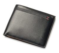 SDGBCXD Portefeuille, Portefeuille Fin à Deux Volets en Cuir et Fibre de Carbone, avec Poche Monnaie(Black)