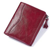 SDGBCXD Portefeuille, Portefeuilles en Cuir for Hommes, Porte-Monnaie Fin, Porte-Cartes intégré, 10 emplacements for Cartes de crédit(Red)