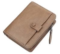 SDGBCXD Portefeuille, Portefeuilles for Hommes, Fin et bloquant, en Cuir véritable, avec Poche zippée for la Monnaie, Fibre synthétique PU Ultrafine, à Deux Volets(Unique Colour)