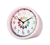 SDGBCXD réveil, Petite Horloge Ronde Super silencieuse de 5, 9 Pouces, sans tic-tac(Black)