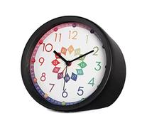 SDGBCXD réveil, Petite Horloge Ronde Super silencieuse de 5, 9 Pouces, sans tic-tac(Blue)
