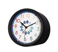 SDGBCXD réveil, Petite Horloge Ronde Super silencieuse de 5, 9 Pouces, sans tic-tac(White)