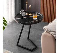 SDGBCXD Table d'appoint, Table d'appoint Fonctionnelle for la Chambre et Le canapé, idéale for Lire tranquillement Les Petits espaces(50cm,Black)