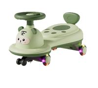 SDGBCXD Voiture à Bascule, Wiggle Car Music Light Anti-Renversement for Enfants, Jouet, Roue Flash silencieuse, Voitures pivotantes à partir de 3 Ans(GRn)