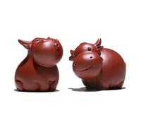 sdgERYEeg Ensemble de 2 Animaux Compagnie for Le thé, Accessoires artisanaux en Argile Violette, décoration Bureau for la cérémonie du