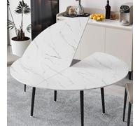 sdgERYEeg Tables Pliantes, Table à Manger Pliable Peu encombrante sans Pieds(140 cm (55 inch))