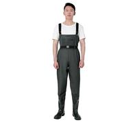 SDGHH-8MMDM Fishing Waders for Men Women Nylon Chest Hunting Waders with PVC Boots Waterproof Breathable Waders for Work Carp Fly Fishing Crosswater Gardening,Vert,43