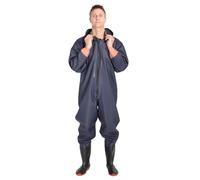SDGHH-8MMDM Waders De Pêche Femme Homme Imperméable Cuissardes De Pêche avec Bottes Nylon PVC Respirant Waders Pêche avec Poche Et Sangle Réglable pour Pêche À La Mouche,Bleu,43