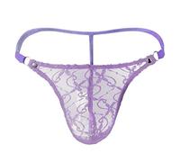 SDGR Lingerie Sexy pour Hommes sous-vêtements Dentelle Maillage G-String Strings Culottes Briefs Lingerie Noir Et Blanc