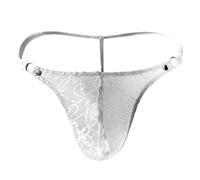 SDGR Lingerie Sexy pour Hommes sous-vêtements Dentelle Maillage G-String Strings Culottes Briefs Lingerie Noir Et Blanc