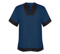 SDGR T-Shirts Homme Graphique Tunique d'halloween Chemises Vintage Chemise à Lacets médiévale Blouse Hauts Cosplay Tunique médiévale Costume Blouse (Blue, L)