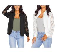 SDGR Veste Femme Bomber Blouson Printemps Été Legere Manteau à Manches Longues mi Saison Décontracté Zippé Casual Pilote Jacket Parka Sport Outwear
