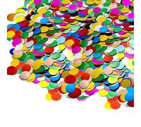 Sdhgerh 50 g de Confettis Ronds en Papier Paillettes Multicolores pour Décoration de Mariage, Fête et Table, Anniversaire, 1,5 cm