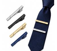 Sdhgerh Lot de 4 pinces à cravate pour homme | Style professionnel classique, convient comme cadeau pour homme, pour les réunions, la Saint-Valentin, un mariage