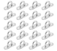 sdhiiolp Lot de 20 plaques oculaires en acier inoxydable avec œillet M5, crochet de fixation pour plaque à œillets, plaque à œillets, crochet de plafond, œillets pour fixation murale, crochet mural