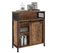 SDHYL Placard de Cuisine Bas avec Porte Coulissante Commode Buffet de Salle à Manger avec Étagère Meuble de Rangement pour Salon Bureau Rustique Marron