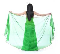 SDIUAKBV Danse du Ventre Voile de ChâLe Voiles de danse du ventre Papillon Papillons Ailes Couleur unie Foulard en mousseline soie Châle 250x120cm Pour la performance(Dark Green)