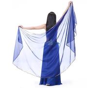 SDIUAKBV Danse du Ventre Voile de ChâLe Voiles de danse du ventre Papillon Papillons Ailes Couleur unie Foulard en mousseline soie Châle 250x120cm Pour la performance(Royal Blue)
