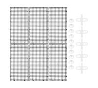 SDIUAKBV Diviseur d’Aquarium Lot de 6 séparateurs Noirs for Aquarium, Grille de séparation, Fournitures for Animaux de Compagnie, Plateau inférieur