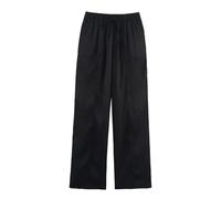 SDIUAKBV Ensemble Femme Ete Ensemble pantalon uni élégant for femme, haut asymétrique dos nu, débardeur avec cordon de serrage, large, tenue bureau Pour voyager(Black Pant,S)
