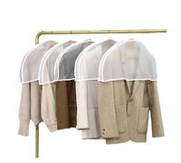 SDIUAKBV Housses de Vêtements 5 pièces Demi-épaulettes Cache-poussière ménage Transparent Lavable vêtements Organisateur Suspendus Valise Sac de Rangement