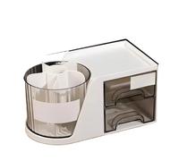 SDIUAKBV Pot a Crayon Boîte de rangement for outils nail art, contenant for cotons-tiges, accessoires for ongles, boîte for pinceaux maquillage, porte-stylo for à, outil for Pour les bureaux(White)