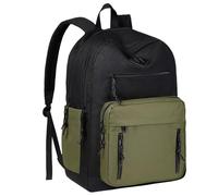 SDIUAKBV Sac a Dos Sac à dos d'école deux compartiments, sac de jour, cartable for lycée, adolescent, garçon, fille, université, travail, homme, femme Pour voyager(Black Green)