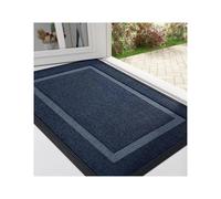SDIUAKBV Tapis D'entrée Paillasson d'entrée intérieur/extérieur, imperméable, Toutes Saisons, en Caoutchouc, résistant à la décoloration, Profil Bas, Facile Nettoyer Entrée(Blue,40x60cm)