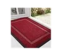 SDIUAKBV Tapis D'entrée Paillasson d'entrée intérieur/extérieur, imperméable, Toutes Saisons, en Caoutchouc, résistant à la décoloration, Profil Bas, Facile Nettoyer Entrée(Red,89x150cm)