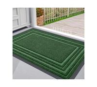 SDIUAKBV Tapis D'entrée Tapis en Caoutchouc Naturel antidérapant, Profil Bas, for l'extérieur, for l'entrée de la Maison, paillasson Robuste for Porte intérieure Entrée(Green,43.3x75cm)